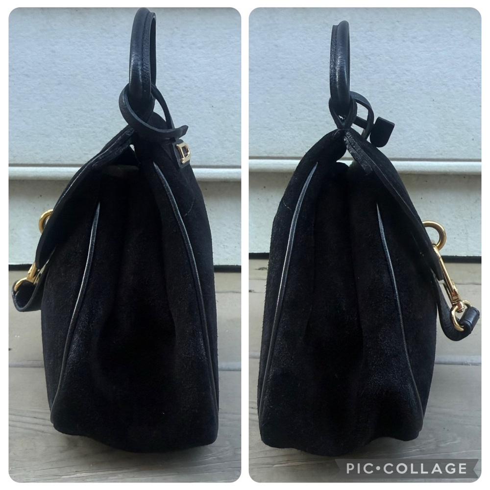 Delvaux Black Suede Mini Cerceau Bag Purse - Picture 4 of 14
